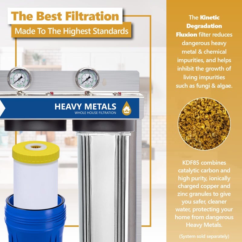 Express Water â€“ Kinetic Degradation Fluxion Replacement Filter â€“ Whole House Heavy Metal Replacement Water Filter â€“ KDF Catalytic Carbon High Capacity Water Filter â€“ 4.5â€ x 20â€ inch - Image 3